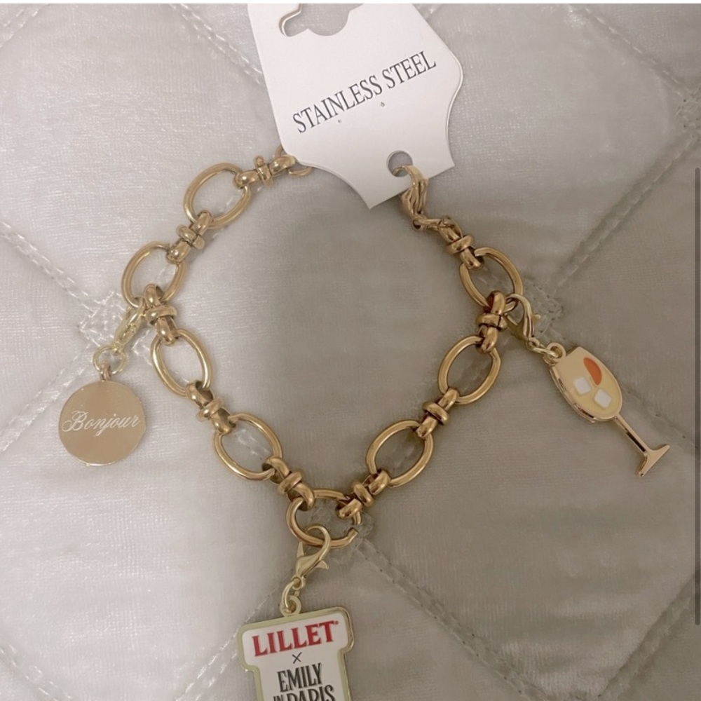 Emily in Paris NYC Pop Up - Stainless Steel Charms Bracelet